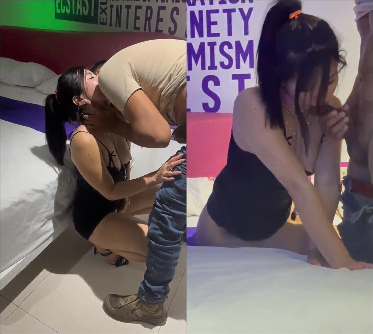 Esposa safada no motel mamando piroca do amante