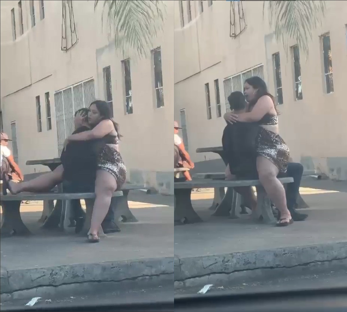 Flagra da gordinha transando gostoso no meio da rua